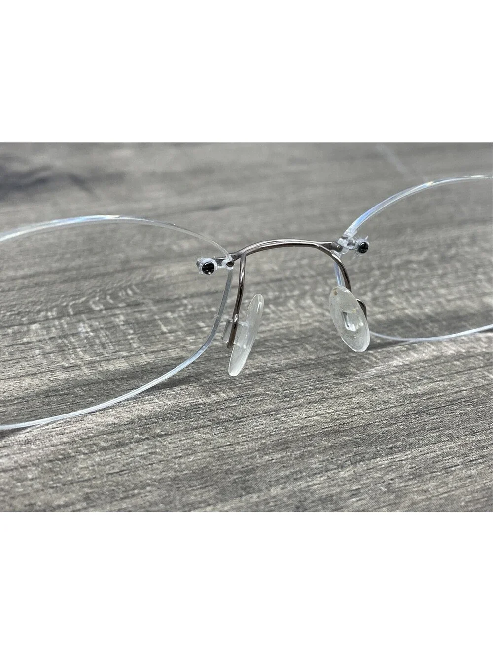 Calvin Klein 635 43 Eyeglasses Frames Silver Rimless Rim 48[]19-140 Frames Only